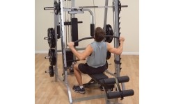 Body-Solid: Profesionalus multifunkcinis treniruoklis Body-Solid DELUXE GS348QP4, su papildomais svoriais