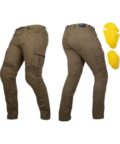 Vyriški motociklininko džinsai W-TEC: Motociklininko džinsai W-TEC Wallbridge Olive