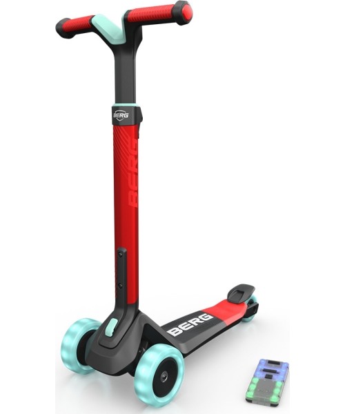 Vaikiški paspirtukai BERG: BERG Nexo Foldable Lights LED-deck Red