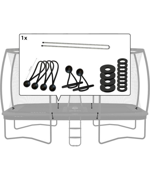 Batutų dalys ir aksesuarai BERG: Ultim Safety Net DLX XL - Fasteners 410 & 500