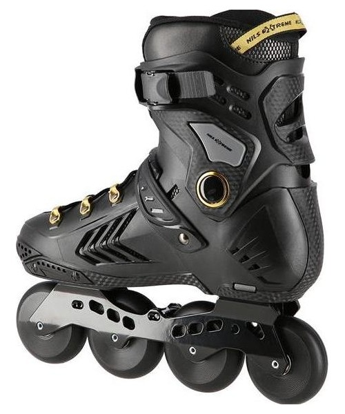 Fixed size rollers Nils Extreme: NA20002 JUODA-AUKSINĖ SLALOMO RIEDUČIAI NILS EXTREME