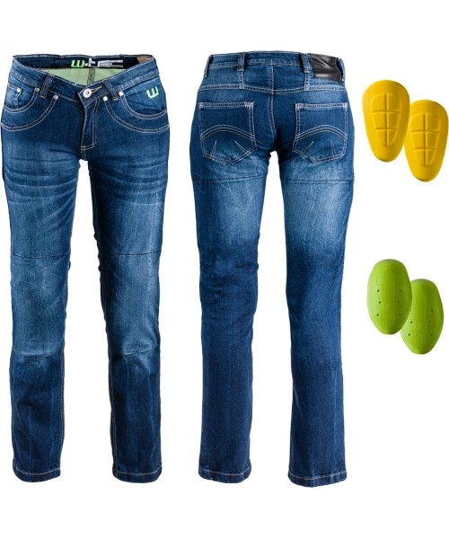 Moteriškos tekstilinės motociklininkų kelnės W-TEC: Women’s Moto Jeans W-TEC B-2012