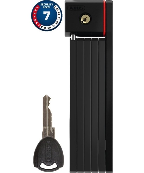 Aksesuarai bei priedai dviračiams Abus: Spyna Abus Folding Bordo uGrip 5700/80 BK SH