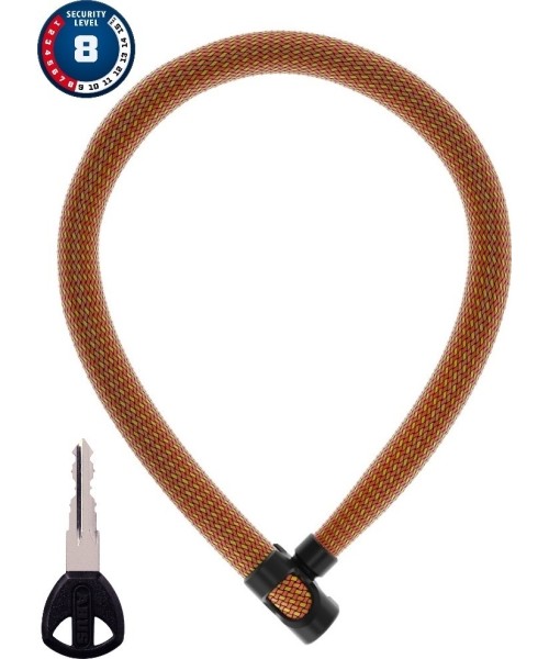 Aksesuarai bei priedai dviračiams Abus: Spyna Abus IvyTex 7210/85 sparkling orange