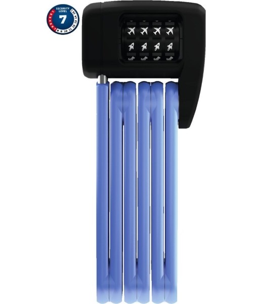Aksesuarai bei priedai dviračiams Abus: Spyna Abus Bordo Combo Lite Mini 6055C/60 blue SYMBOLS