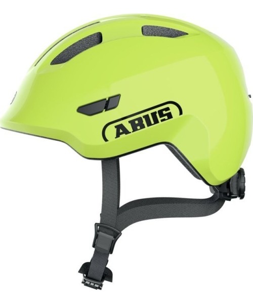 Aksesuarai bei priedai dviračiams Abus: Šalmas Abus Smiley 3.0 shiny yellow