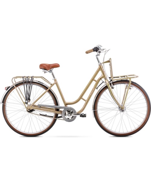 Dviračiai jaunimui ir suaugusiems Romet: Dviratis Romet Luiza Lux 28" 2023 beige