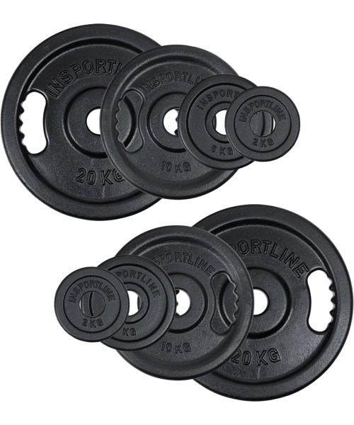 30 mm - Plieniniai svoriai inSPORTline: Cast Iron Olympic Weight Plate Set inSPORTline Castblack 2 – 20 kg