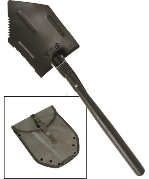 Showels MIL-TEC: US FOLDING SHOVEL WITH POUCH RUBBERED